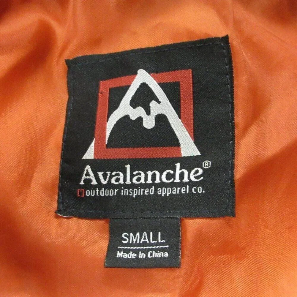 AVALANCHE Olive Green Two Tone Color Block Quilted Vest Sz S Goose Down Feathers